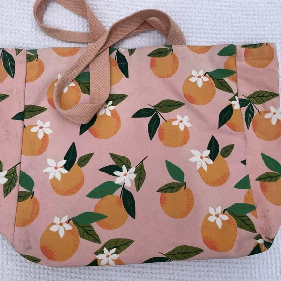 Floral Peach Tote Bag - Picture 7 of 7